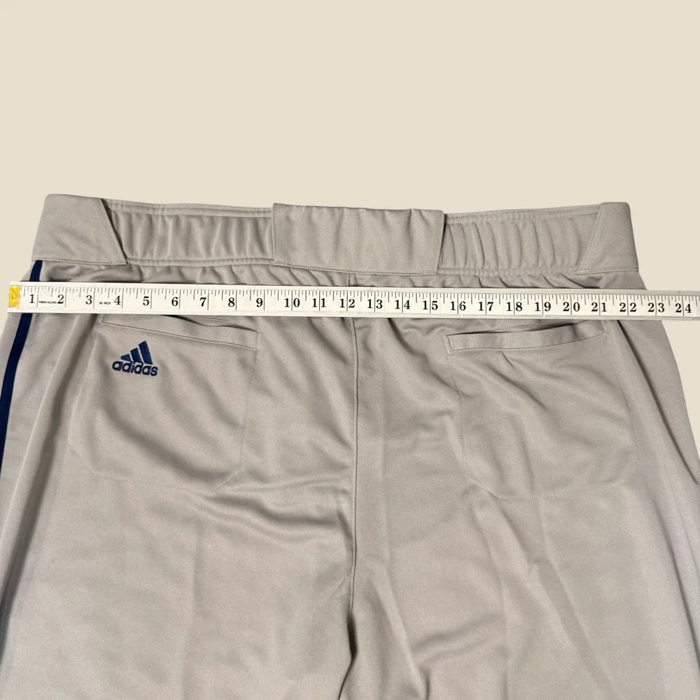 NWT Adidas Icon Pro Piped Baseball Pants Mens 3XL Grey Navy NEW GU5565 Open Hem